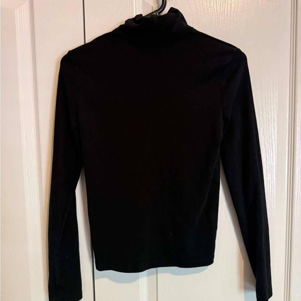 Zara Black Long Sleeve Turtleneck Top - Picture 2 of 3